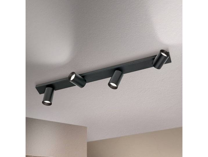 ORION Deckenstrahler Sean vierflammig, schwarz Sean, dimmbar, schwarz, für Wohn- / Esszimmer, Aluminium, Modern