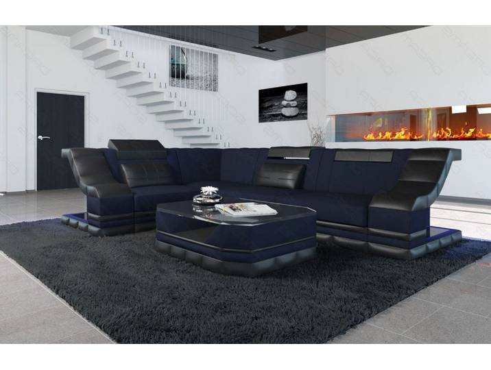 Stoff Ecksofa Bianchi L-Form