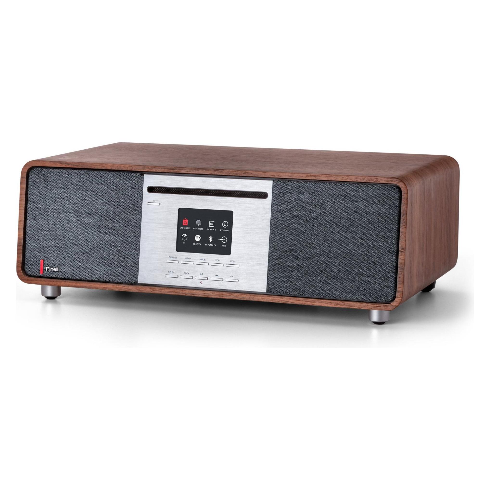Pinell Supersound 701 - Digitale Alleskunner - DAB+ Internetradio - CD Speler - walnoot hout (DAB, DAB+, FM, Internetradio, Bluetooth, WLAN) (701-wood)