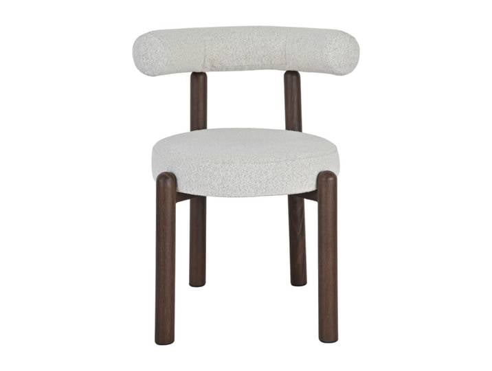 Chaise repas bouclette rase beige