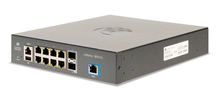 Cambium Networks cnMatrix EX1010 beheerde Gigabit Ethernet L2/L3 switch, grijs