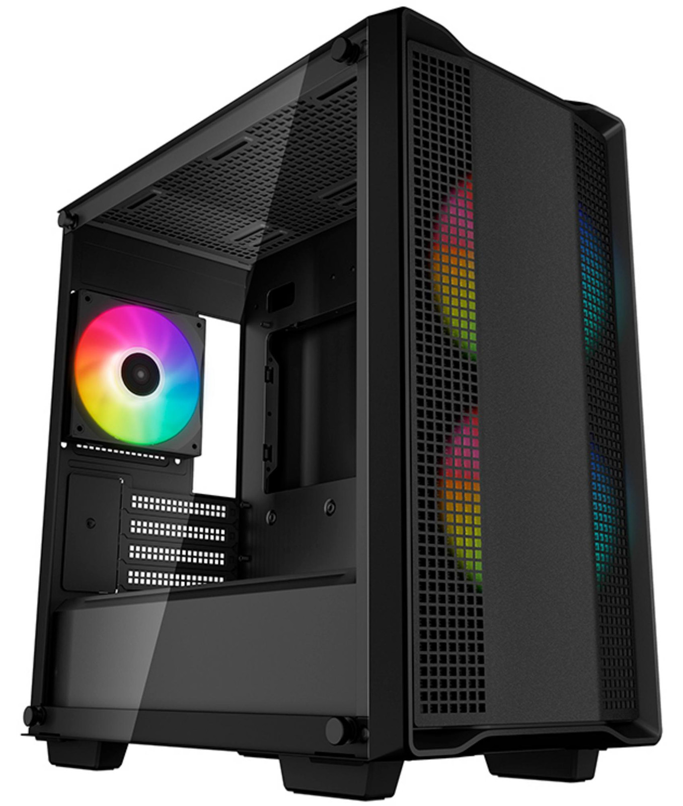 DeepCool CC360 ARGB Mini Tower PC Case - Zwart - Micro-ATX - 3 ARGB Fans