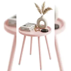 CLP Beistelltisch Busan Ø 40 Kunststoff HBT: 45x40x40 cm rosa