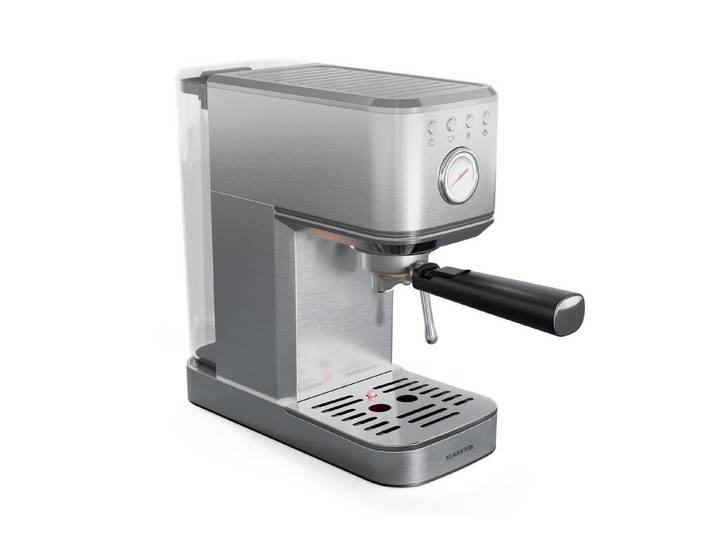 Klarstein Filterkaffeemaschine, Edelstahlfilter, Elektrisch 20 Bar Kaffemaschine Milchaufschäumer