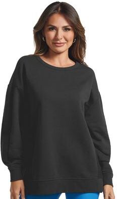 Masseys Lifestyle Crewneck Sweatshirt (Size Small) Black, Cotton,Elastine