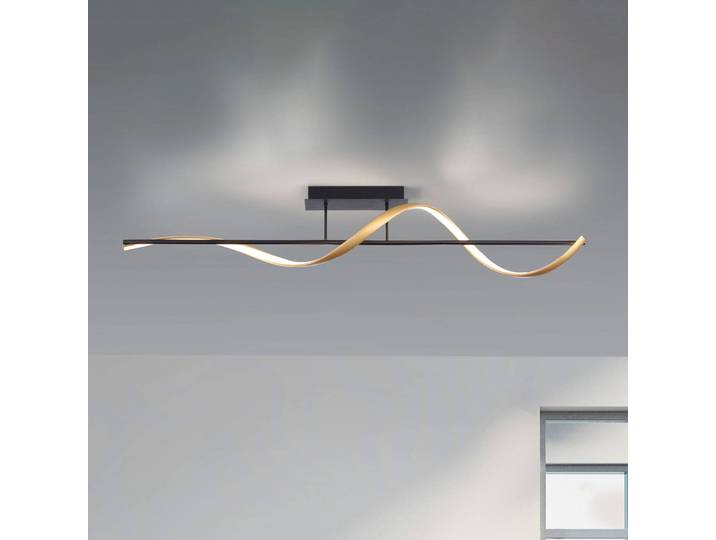 Q-Smart-Home Smart Home Deckenleuchte Q-Swing, dimmbar, schwarz, für Wohn- / Esszimmer, Aluminium, Modern