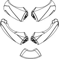 HSK Ersatzteile Wasserleistenendkappe, Weiß, E100211-6-04 E100211-6-04