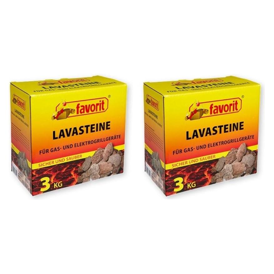 Favorit 2er Set Lavasteine für Gas- und Elektrogrill (2 x 3kg Karton) (71717624)