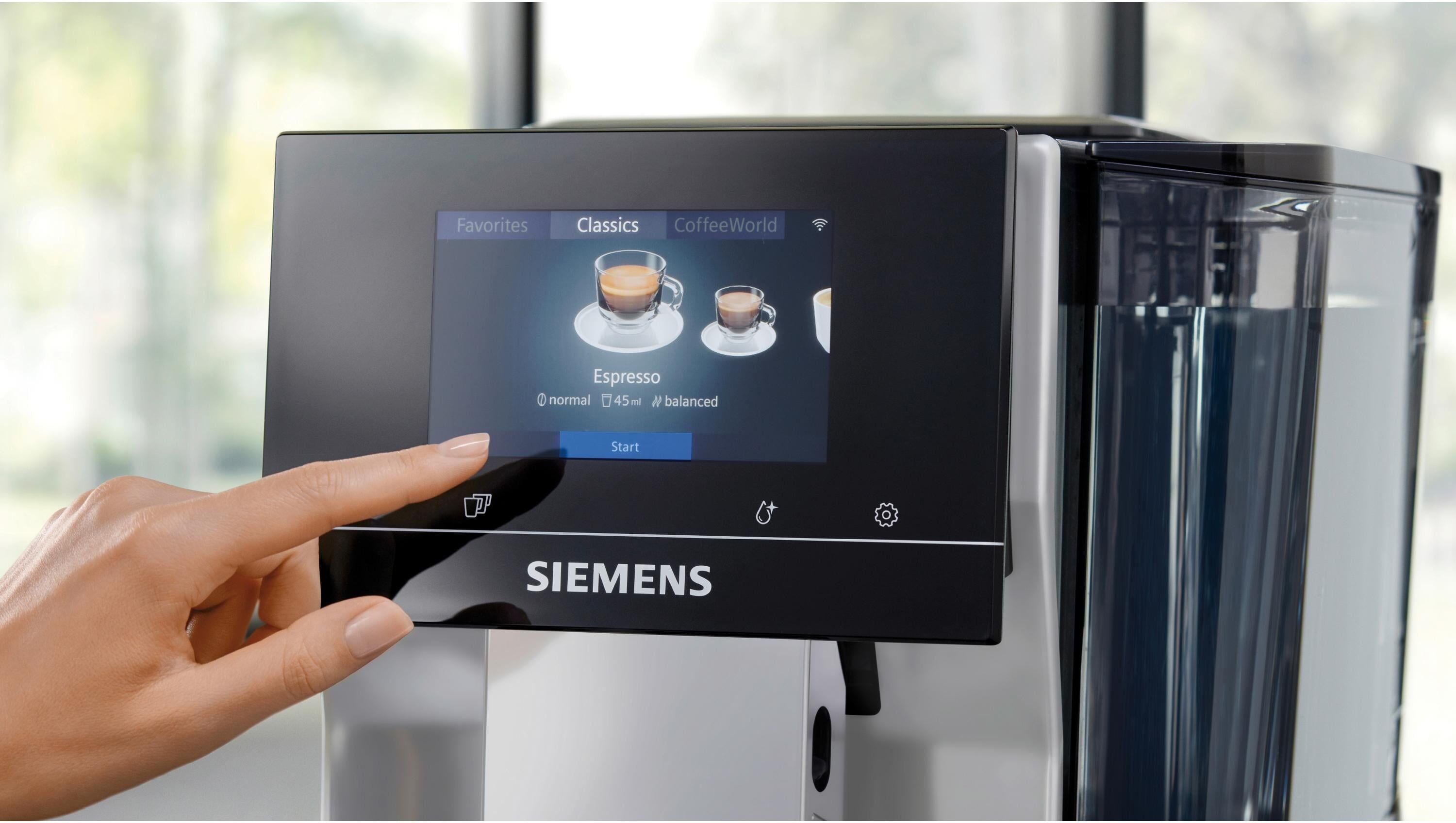 Siemens Kaffeevollautomat "EQ700 Classic Inox", Energieeffizienz: A, grau (silberfarbengrau), B:30,9cm H:38cm T:46,7cm, Kaffeevollautomaten, Kaffeevollautomat silberfarbengrau Einheitsgröße