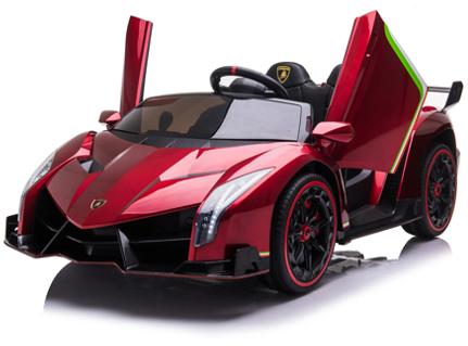 Elektrisches Kinderauto Lamborghini Veneno, 2 Sitzplätze, 12V, Metallic-Rot