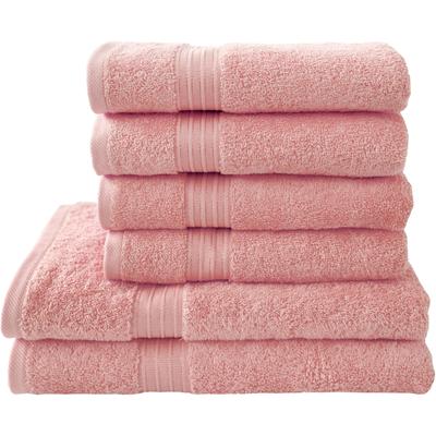 Handtuch Set DYCKHOFF "Siena", rot (rosenholz), Obermaterial: 100% Baumwolle, Handtuch-Sets, in tollen Unifarben