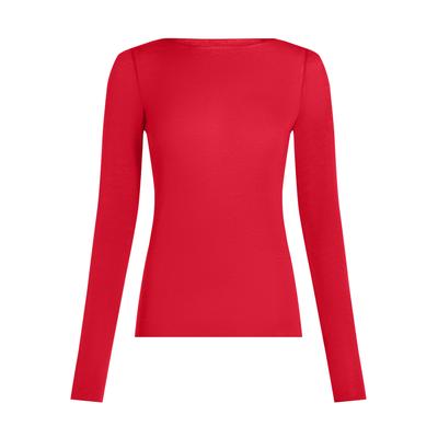 Pyjama HUNKEMÖLLER "super soft Boatneck shirt with Cashmere", Damen, Gr. XS, rot, Homewear-Sets Pyjama