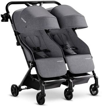 Mompush Lithe Double Stroller, Lightweight Side by Side Stroller for Newborn and Toddler, Easy Fold, Spacious Seats with Recline