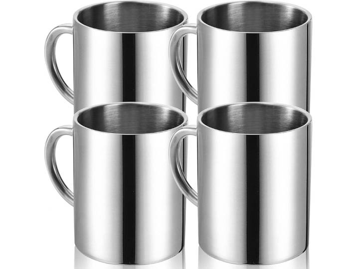 FELIXLEO Tasse 4 Stück Edelstahl Kaffeebecher 300ml Doppelwandig, 1-tlg.