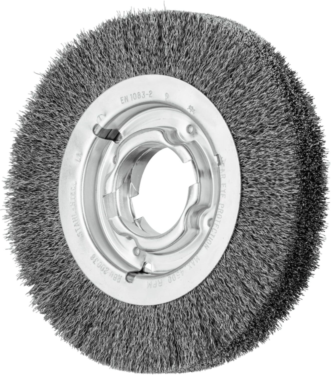 PFERD TOOLS Rundbürste breit ungezopft RBU Ø200x38xvariable Bohrung Stahl-Draht-Ø0,30 Schleifbock (43506001)