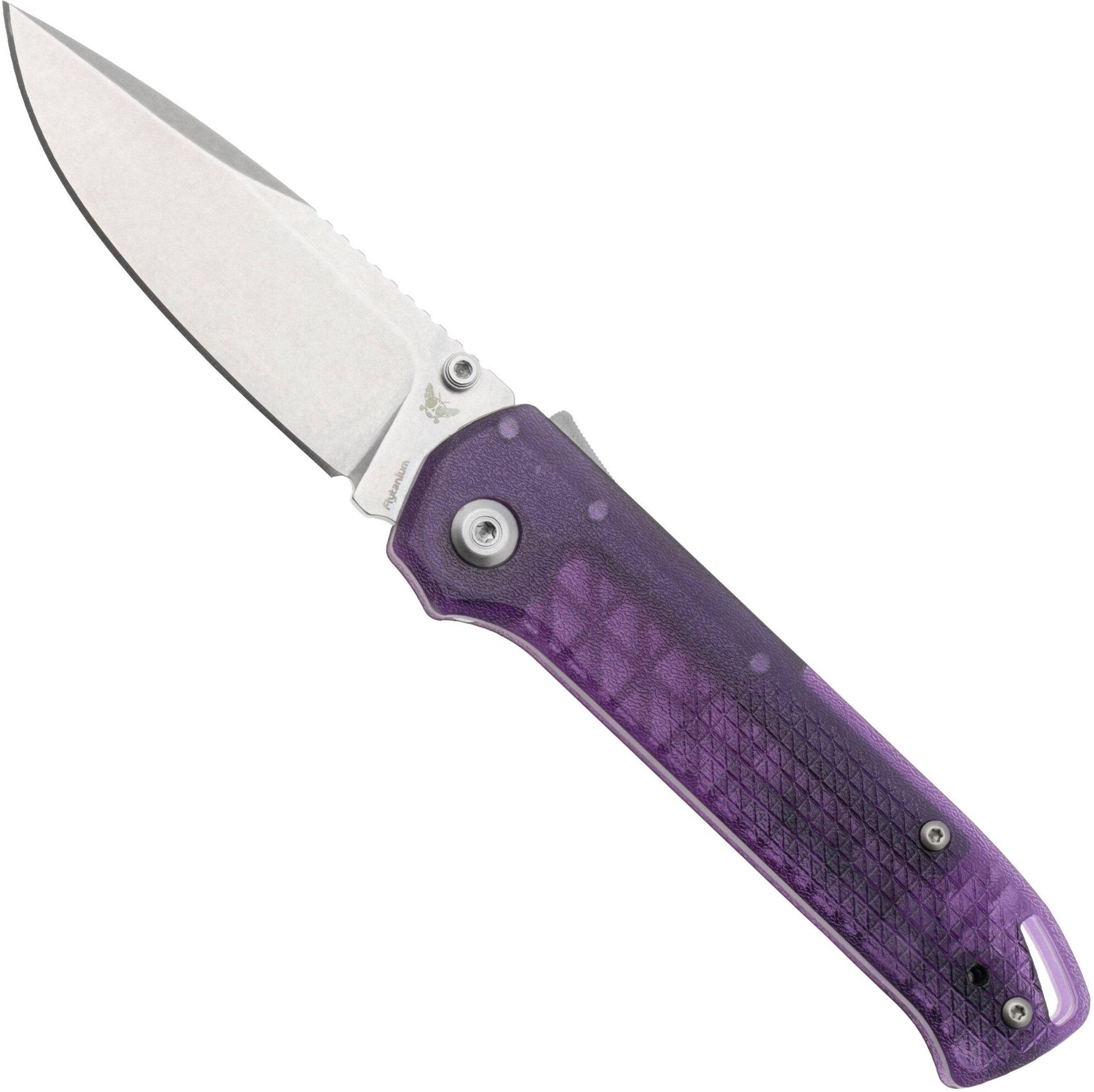Flytanium Arcade Lite FLY-1395PS, Stonewashed AUS-10A, Purple Polycarbonate, coltello da tasca