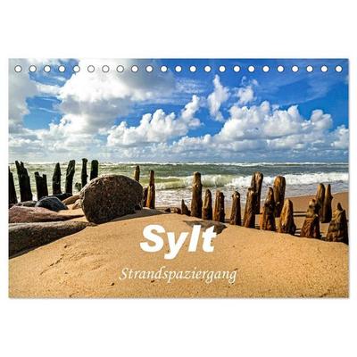 Sylt - Strandspaziergang (Tischkalender 2027 DIN A5 quer), CALVENDO Monatskalender