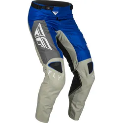 Fly Racing Kinetic Jet, Textilhose - Blau/Grau/Weiß - 30
