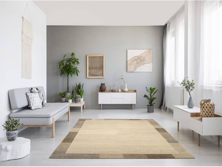Wollteppich Kailash Spirit Beige 90 x 160cm Mischgewebe