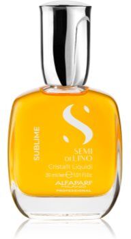 Alfaparf Milano Semi di Lino Sublime Cristalli óleo hidratante para cabelo brilhante e macio 30 ml. Semi di Lino Sublime Cristalli