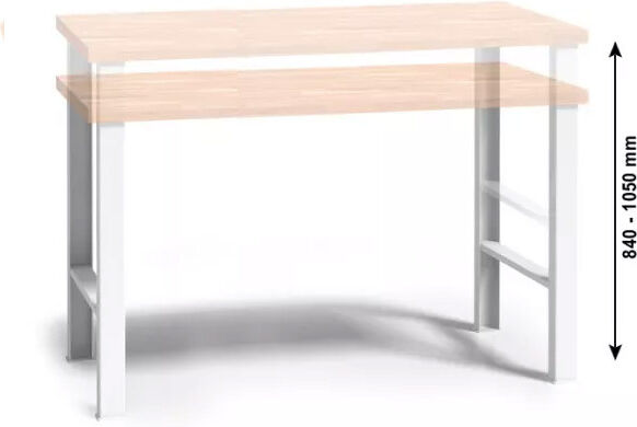 B2B Partner Werkbank G3 mit Holzarbeitsplatte, höhenverstellbar, 1700 mm