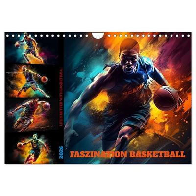 Faszination Basketball (Wandkalender 2026 DIN A4 quer), CALVENDO Monatskalender