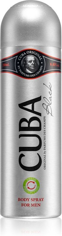 Cuba Black déodorant en spray pour homme 200 ml
