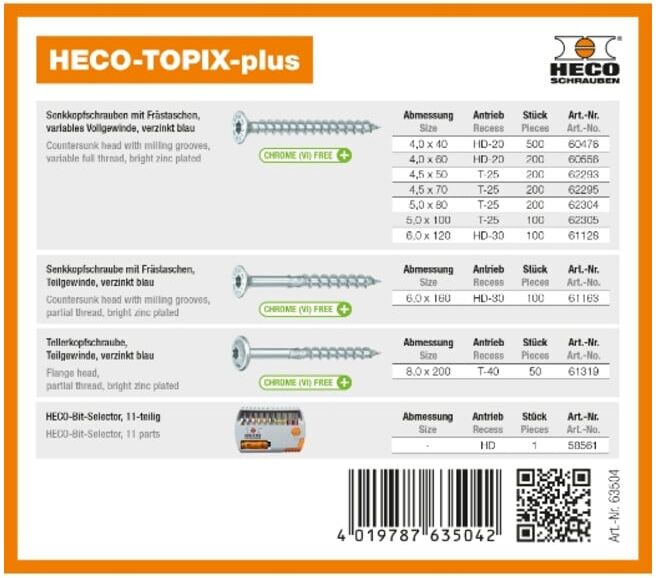 HECO-TOPIX-plus kit de démarrage