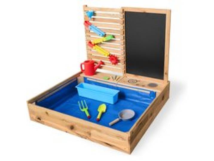 LUPILU® Bac à sable avec mur de jeux d'eau, 28 pièces.