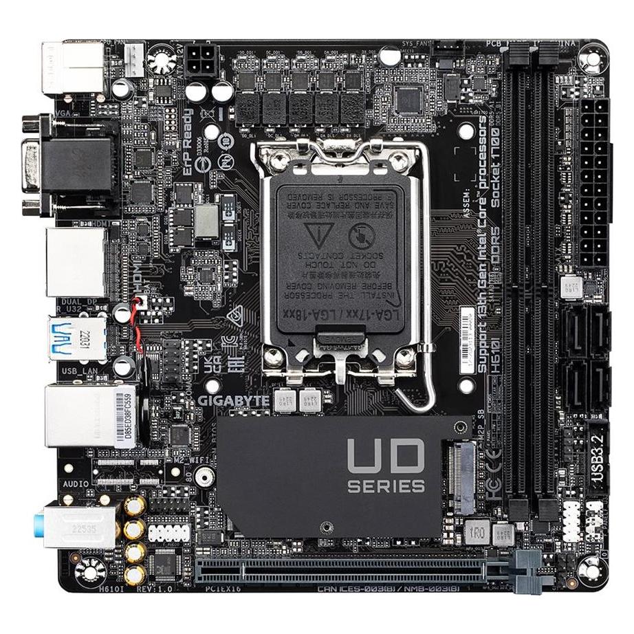 Gigabyte H610I (LGA 1700, Intel H610 Express, Mini-ITX) (H610I)