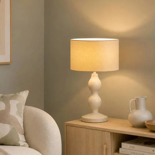 NOUS Living Kiko tafellamp voor woonkamer en slaapkamer, rond, B: 30 cm, H: 53 cm