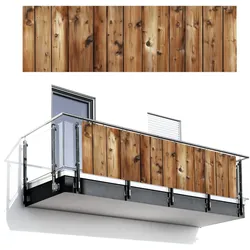 BALKON-SICHTSCHUTZ Holz - Regale - Braun Windschutz 300x95 cm