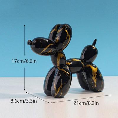 Lush Living Finds Colorful Resin Graffiti Balloon Dog Figurines For Interior Home Decoration, Artistic Animal Statue Crafts a