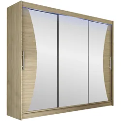 KLEIDERSCHRANK Aston IV, mit RGB LED Beleuchtung