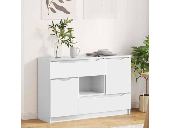 Buffet - Bahut/Commode couloir Blanc Magnifique Buffet Blanc brillant 100x30x65 6 - bois d'ingénierie CL5950179