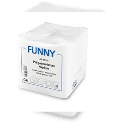 Funny Prägeserviette, hochweiß, 1lagig, 5000Stk