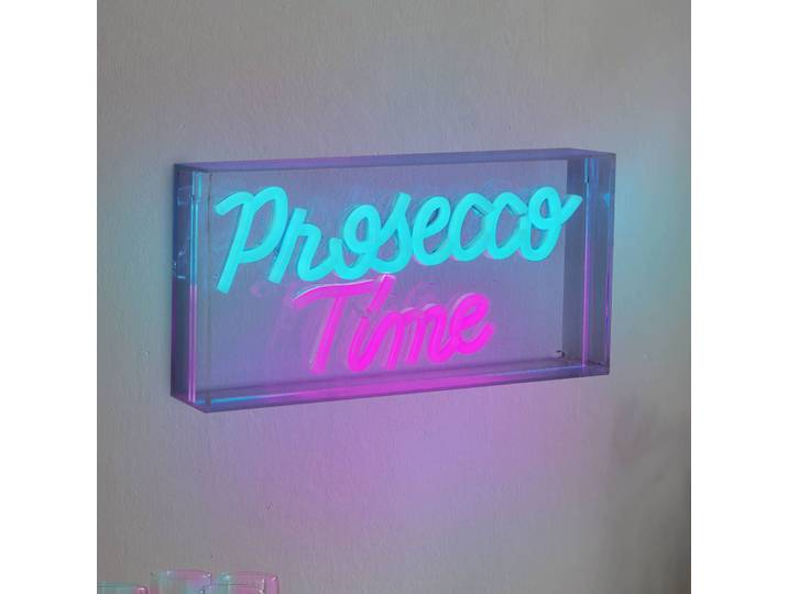 Näve LED-Wandlampe Prosecco Time klar 30x15 cm Kunststoff USB RGB, klar / transparent, für Wohn- / Esszimmer, Kunststoff, Junges Wohnen
