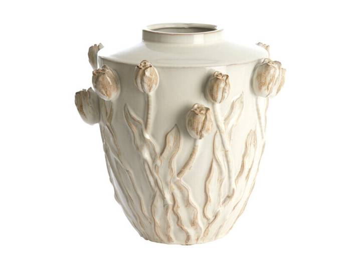 Light & Living Vaas Juana Keramiek, 36cm - Crème - Rond