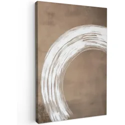 LEINWANDBILD Farbe - Braun - Japandi Deko Wohnzimmer 20x30 cm