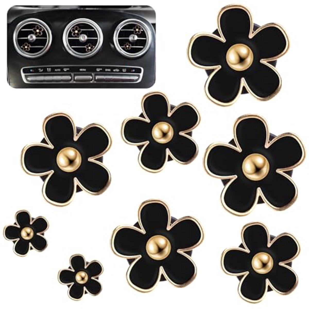 8 Stuks Madeliefjes Bloem Luchtverfrisser Clip voor Auto - Accessoires en Decoratie