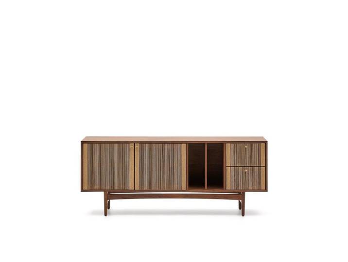 Natur24 Sideboard Elan Sideboard 45 x 180 x 73 cm Nussholz Frunier Seil Natur