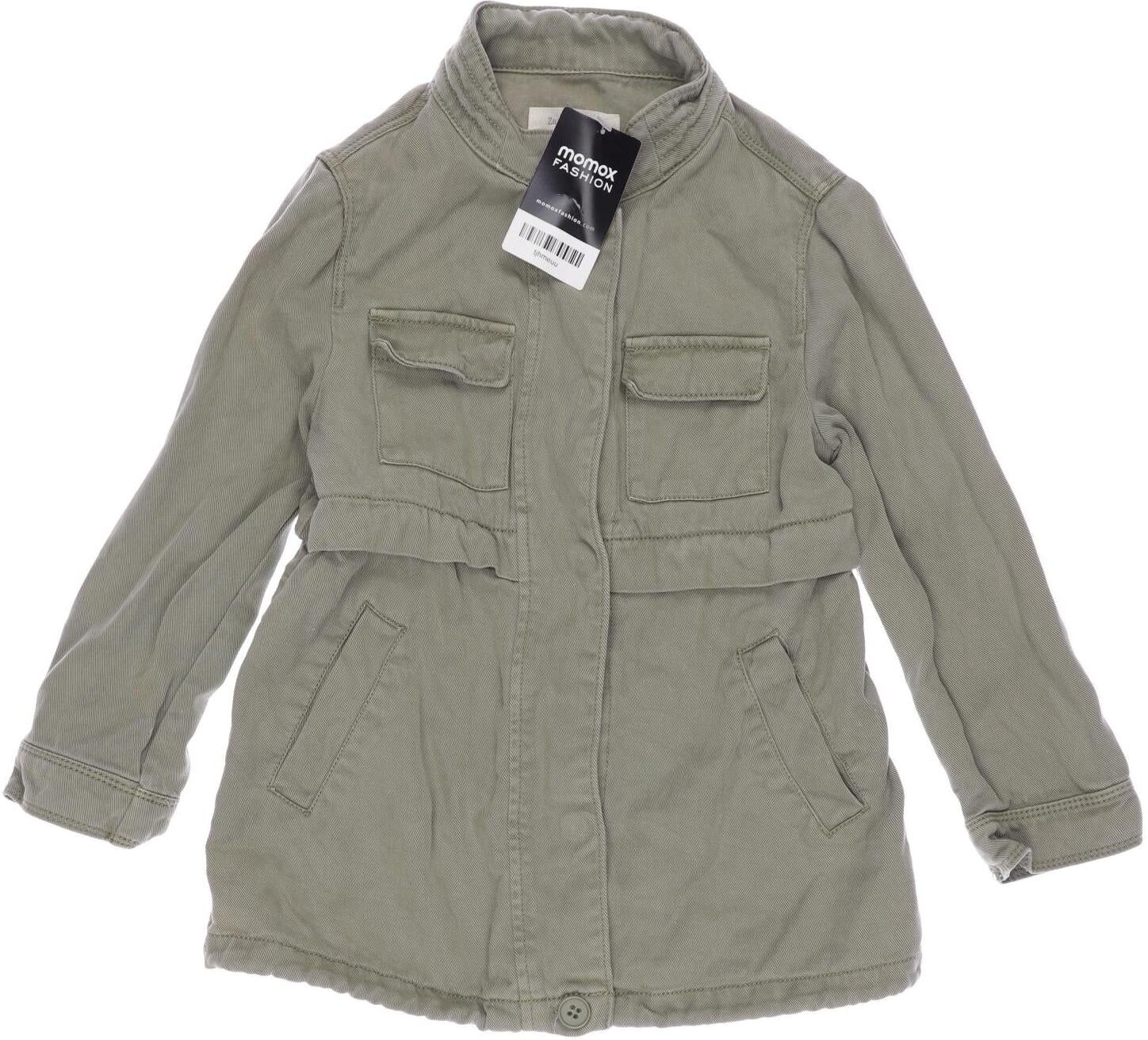 Zara Mädchen Jacke oder Mantel, Hellgrün, Gr. EU 116, Lyocell - Second Hand