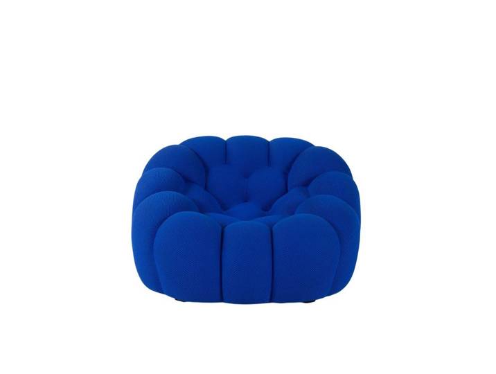 JVmoebel Sessel JVMoebel blauer komprimierbarer Luxus-Sessel aus hochwertigem Stoff (Sessel), Made in Europa