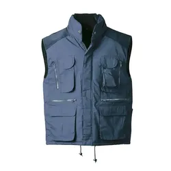 Winterweste mit Cord-Besatz "REINDORF" - XL - Blau