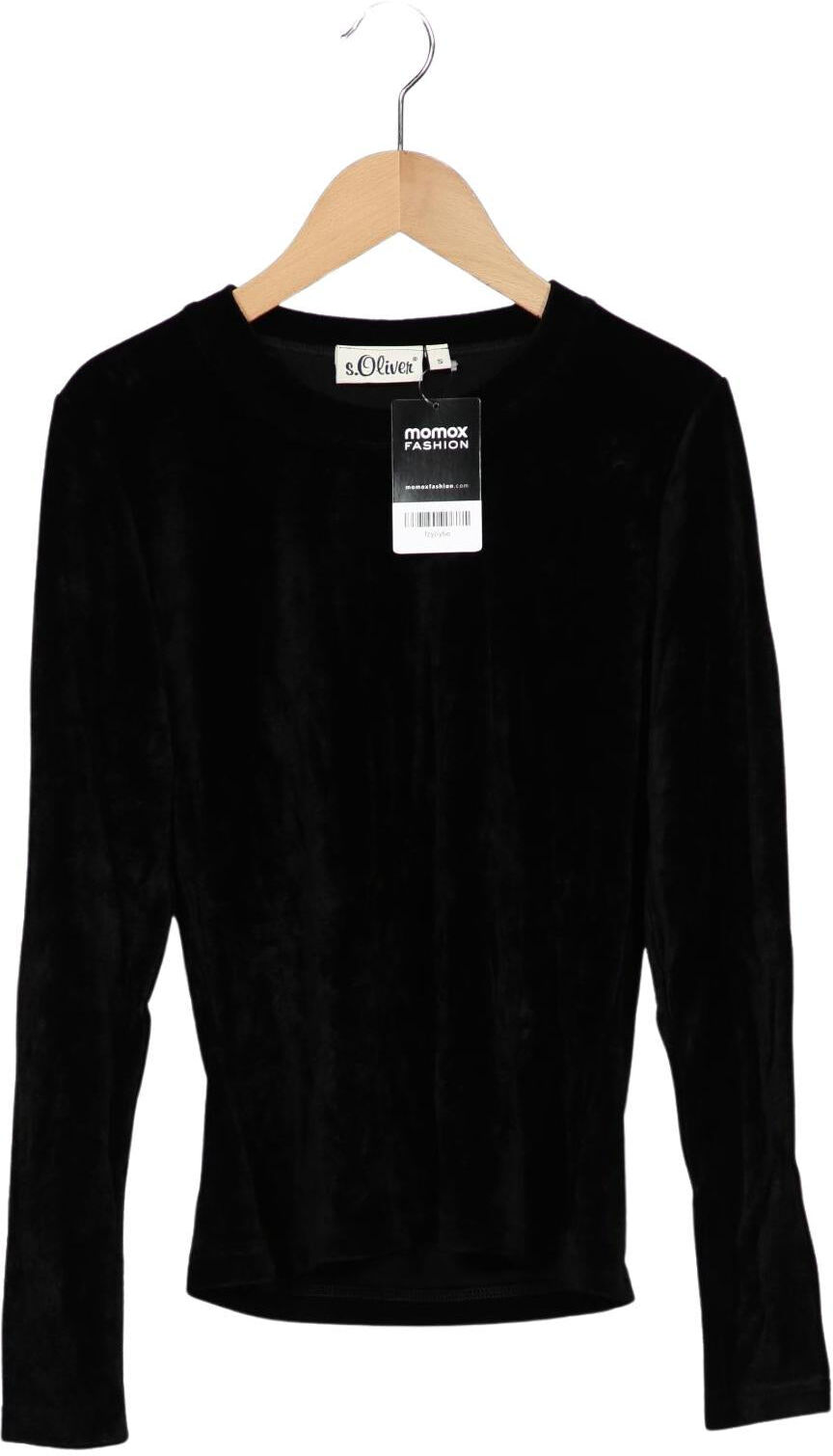S. Oliver Damen Sweater, Schwarz, Gr. S, Synthetik / Baumwolle - Second Hand