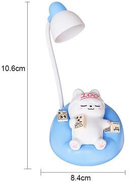 Friendly Fresh Finds Cute Animal LED Night Light For Kids USB Rechargeable Warm White Desk Lamp blue