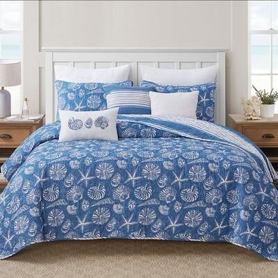 Mytex Llc Mare Blue Mini Quilt Set, King, Blue