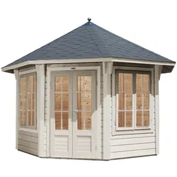 Wolff Finnhaus Pavillon Capri 3.5 schwarze Schindeln