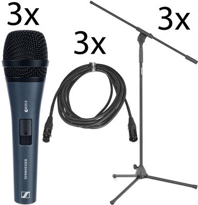 Sennheiser E835-S 3Pack Bundle Noir