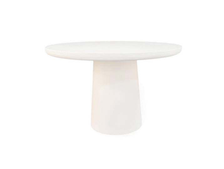 Mid.you Esstisch, Weiß, Stein, rund, Säule, 120x77x120 cm, Esszimmer, Tische, Esstische, Esstische rund